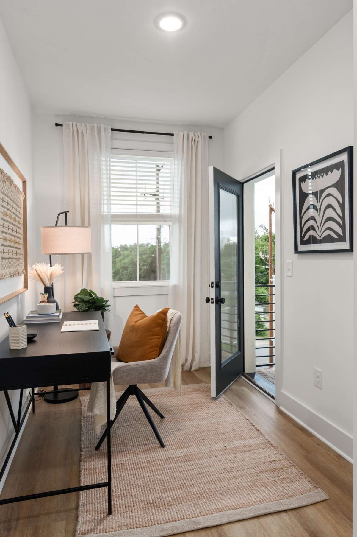 Staged model of same floor plan