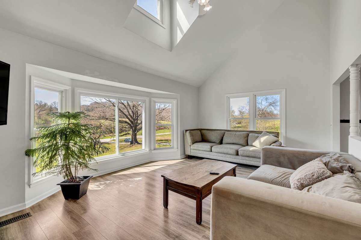 This might be one of your favorite spots.  Imagine drinking your coffee in the morning with this view out of the bank of windows bringing nature inside.