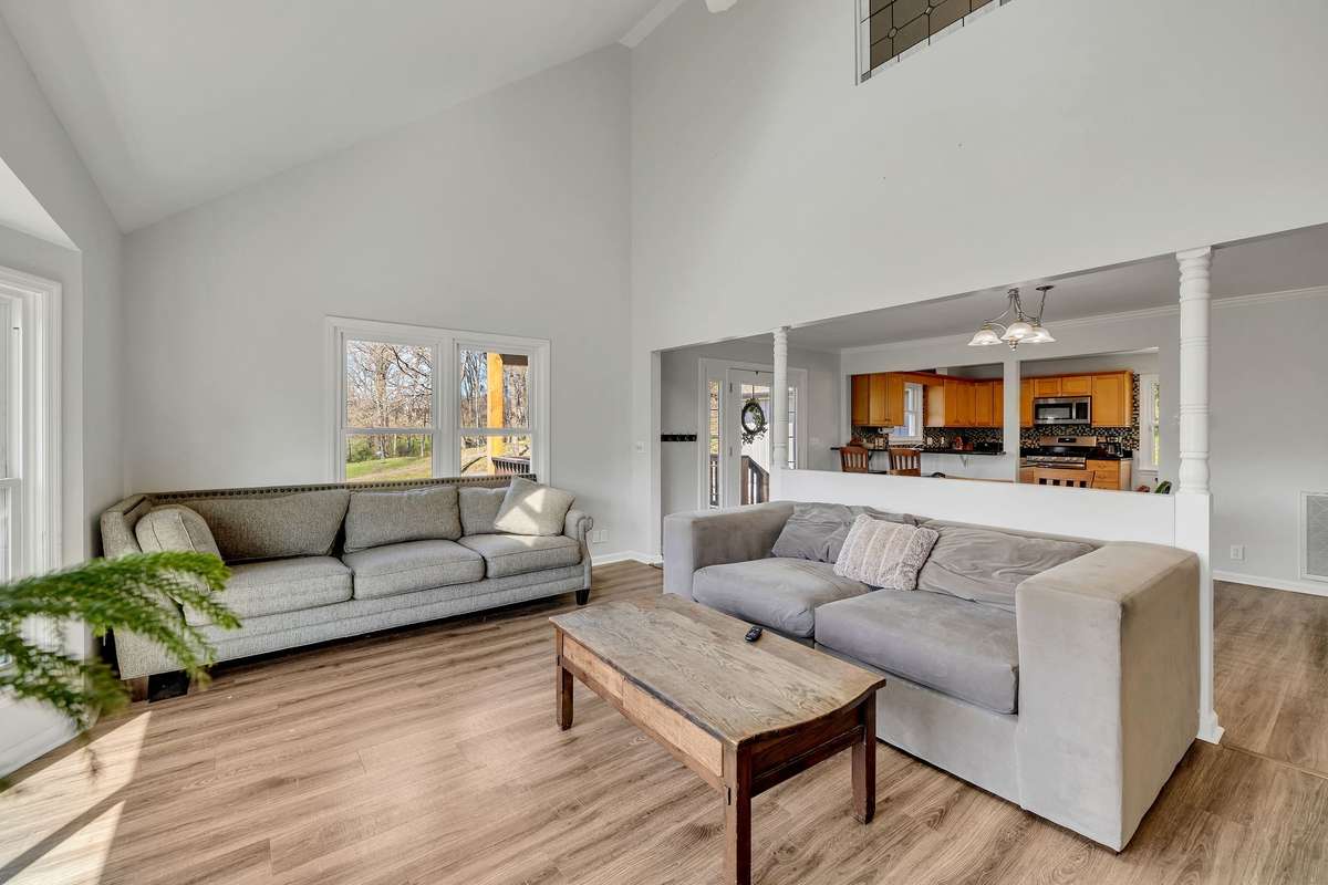 Vaulted ceiling,  Home has great character!  Bring your inner Joanna Gaines talent to make it yours.