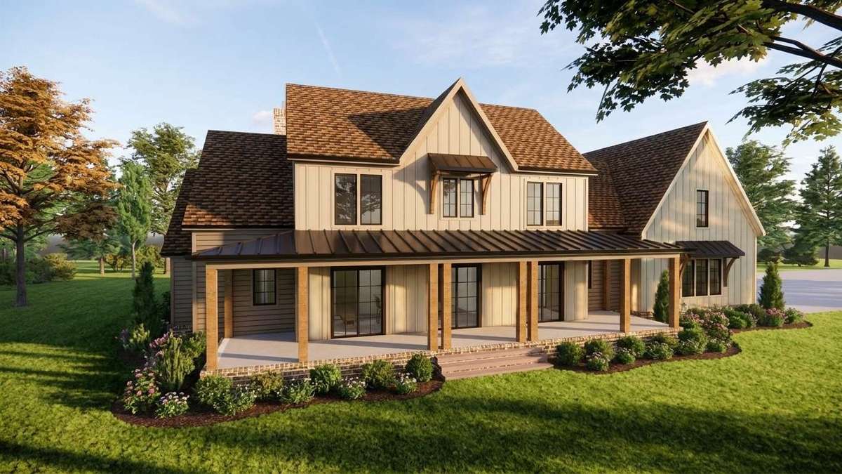 Conceptual rendering of completed home - The Roof is already in and it is Charcoal