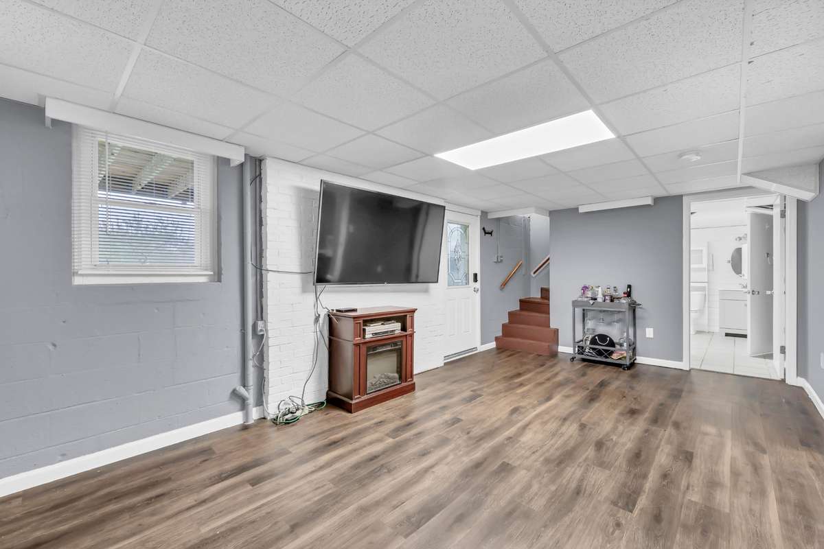 Basement level rec room