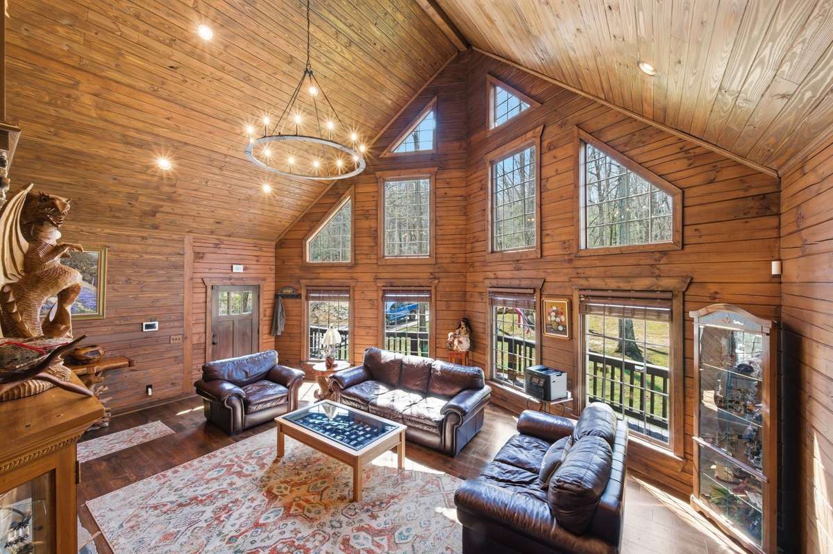 Looking down from upstairs