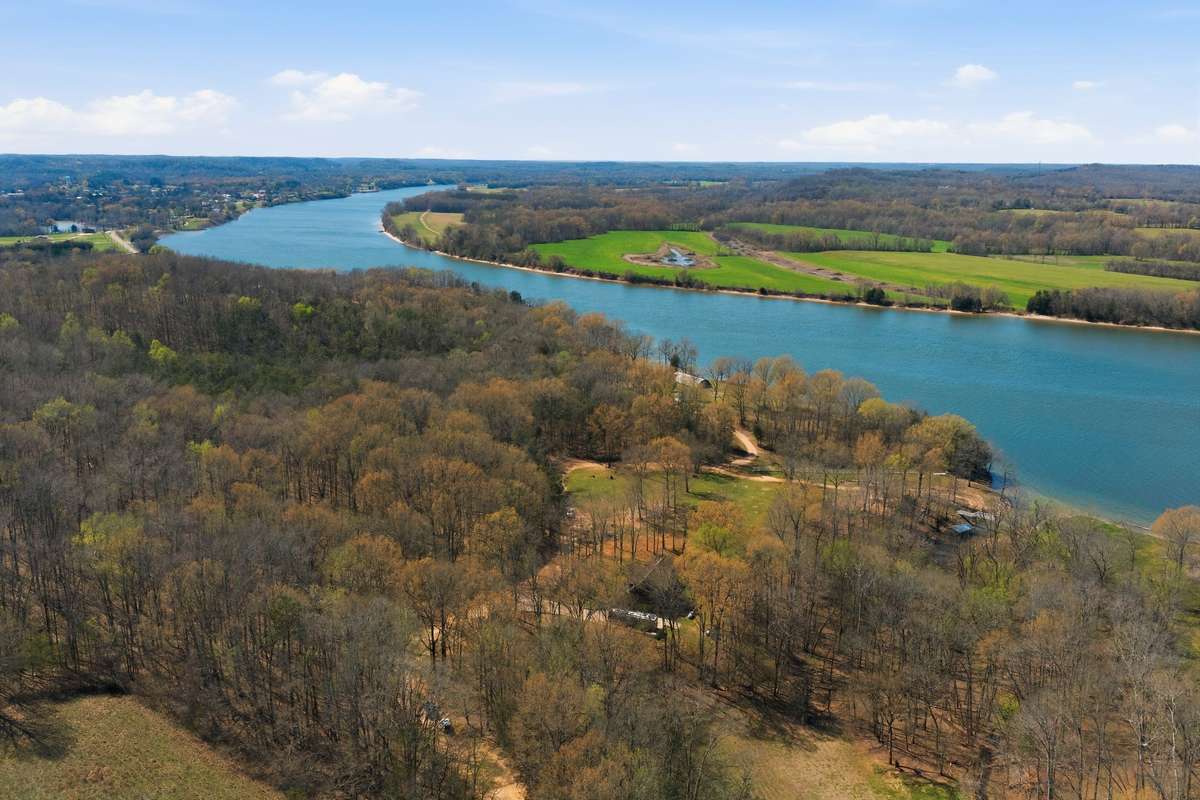 Aerial view above property