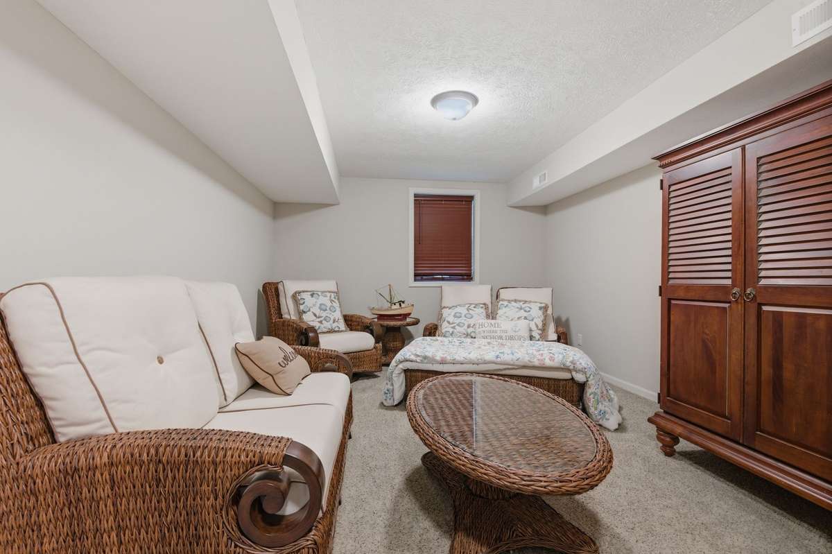 Reading room in basement