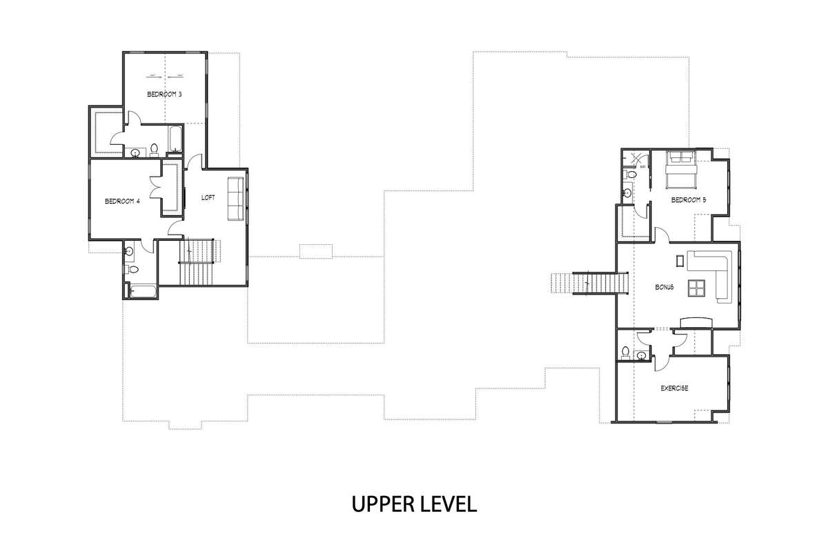 Upper level floor plan