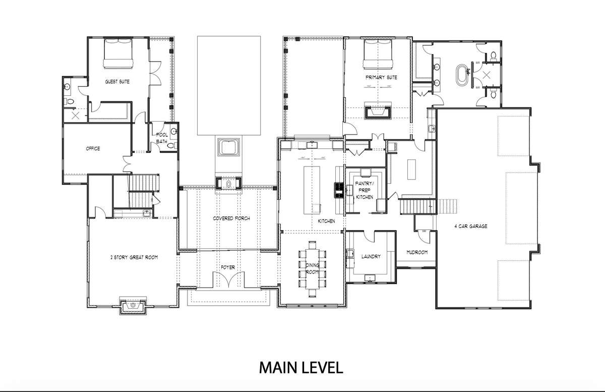 Main level floor plan