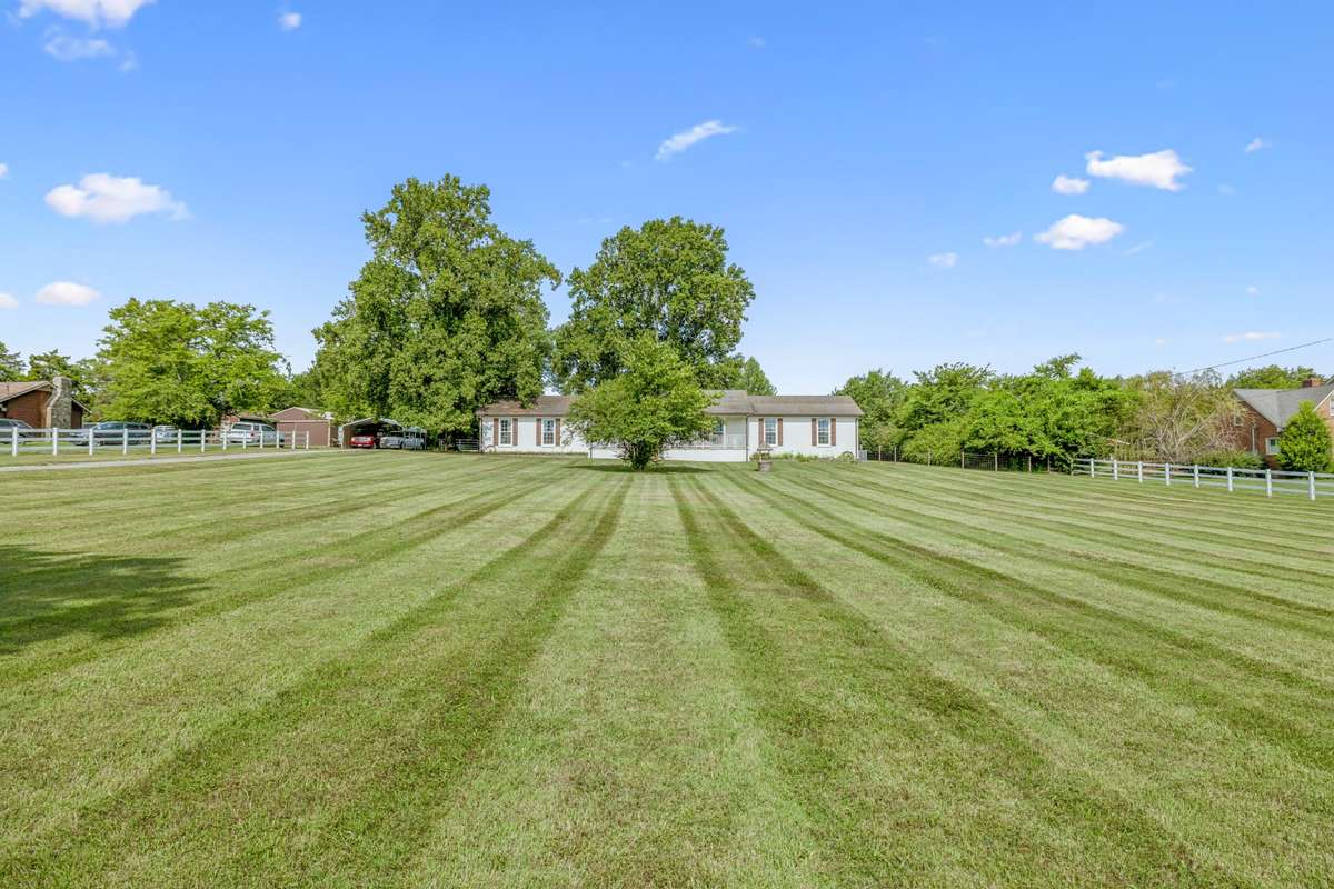 Large front yard