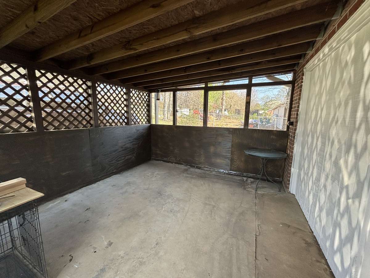 Inside the Screened-In Back Porch.