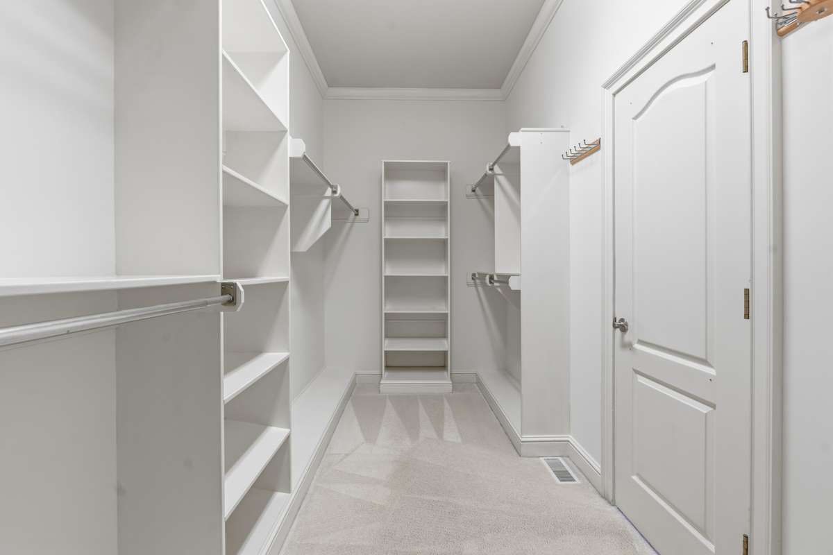 Spacious primary closet
