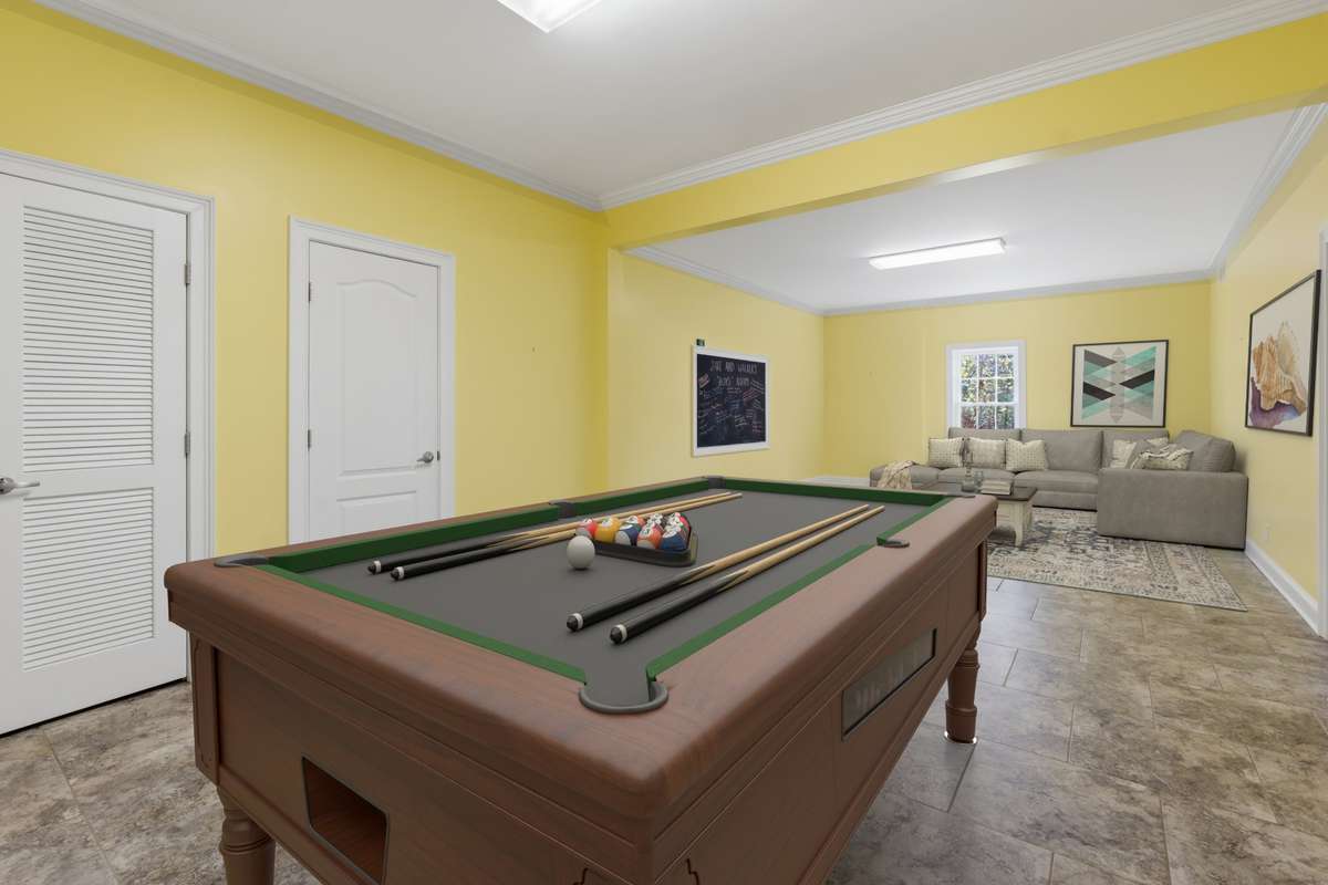 Lower Level Game Room - Virtually Staged