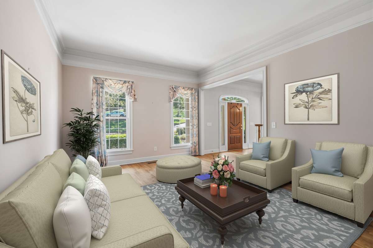 Formal Living Room - Virtually staged