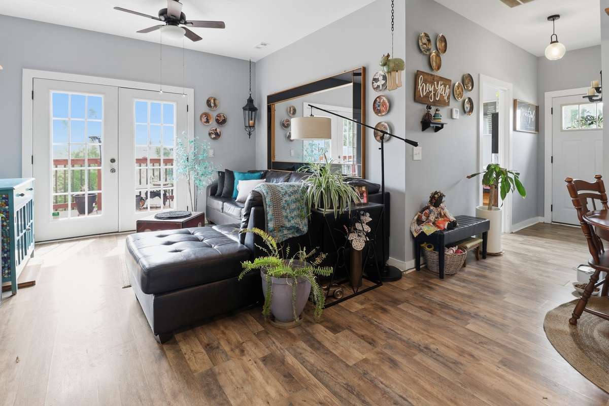 Living room leading to the deck