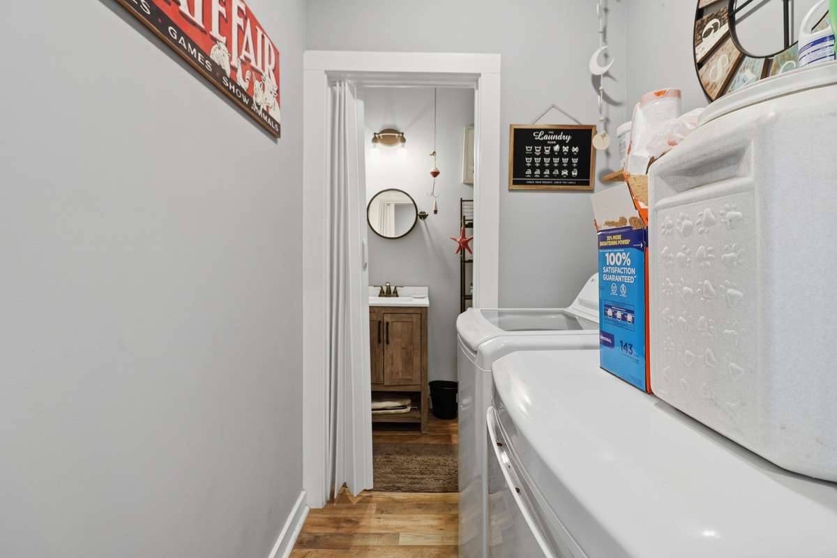 Laundry room.