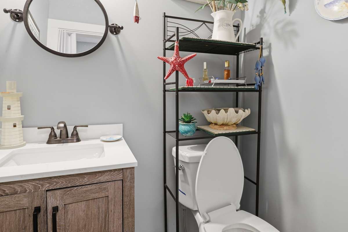 Half bath off of laundry room.