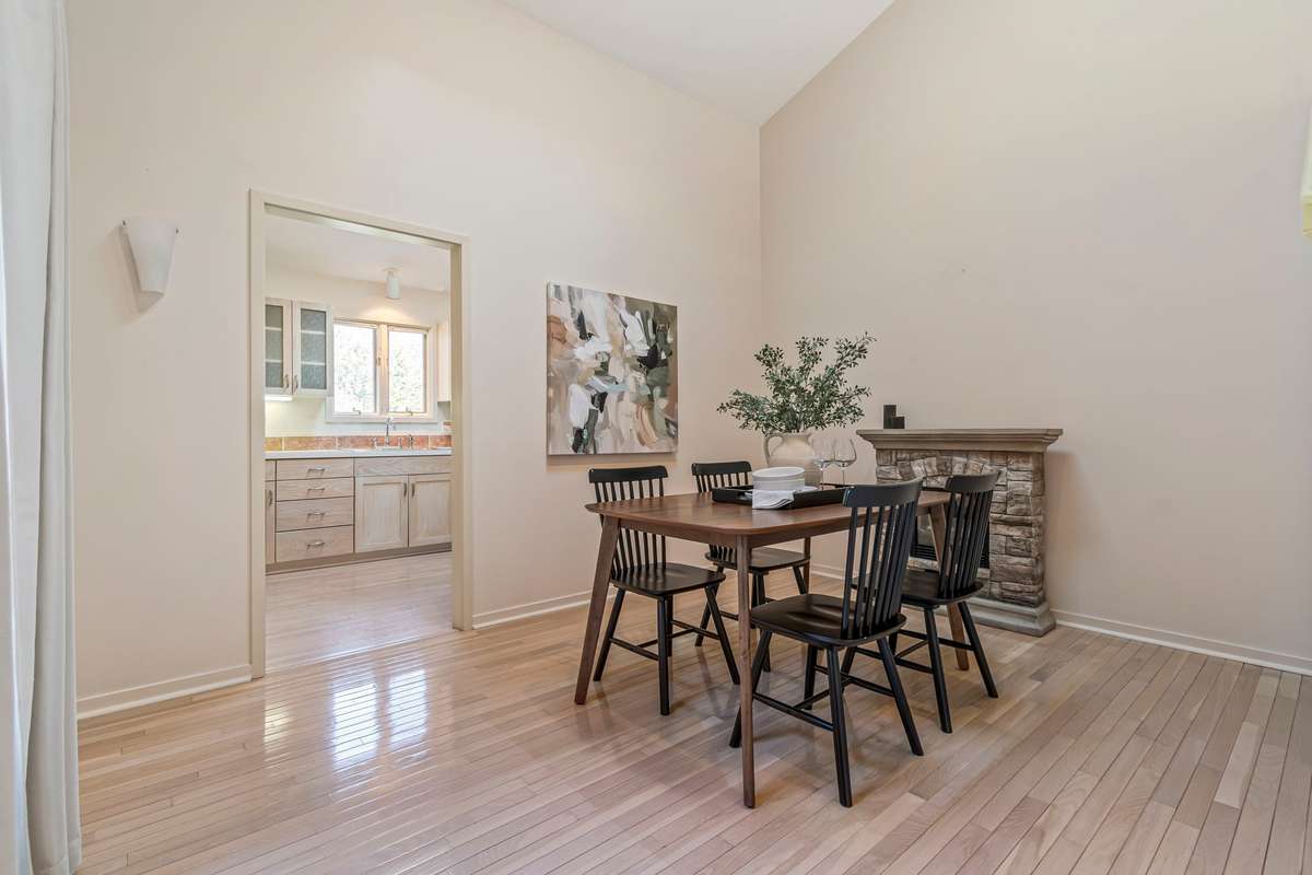 Dining Room, with tall ceilings.