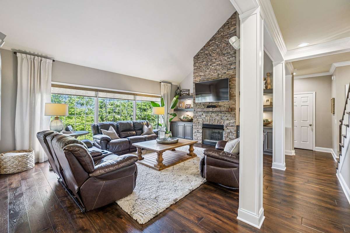 Another angle shows how perfect his Great Room is and how it offers the perfect living space for the homeowner and family