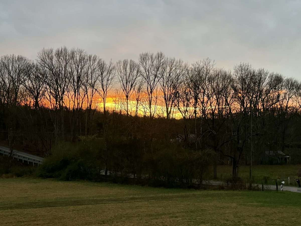 Sunset from the front porch.
