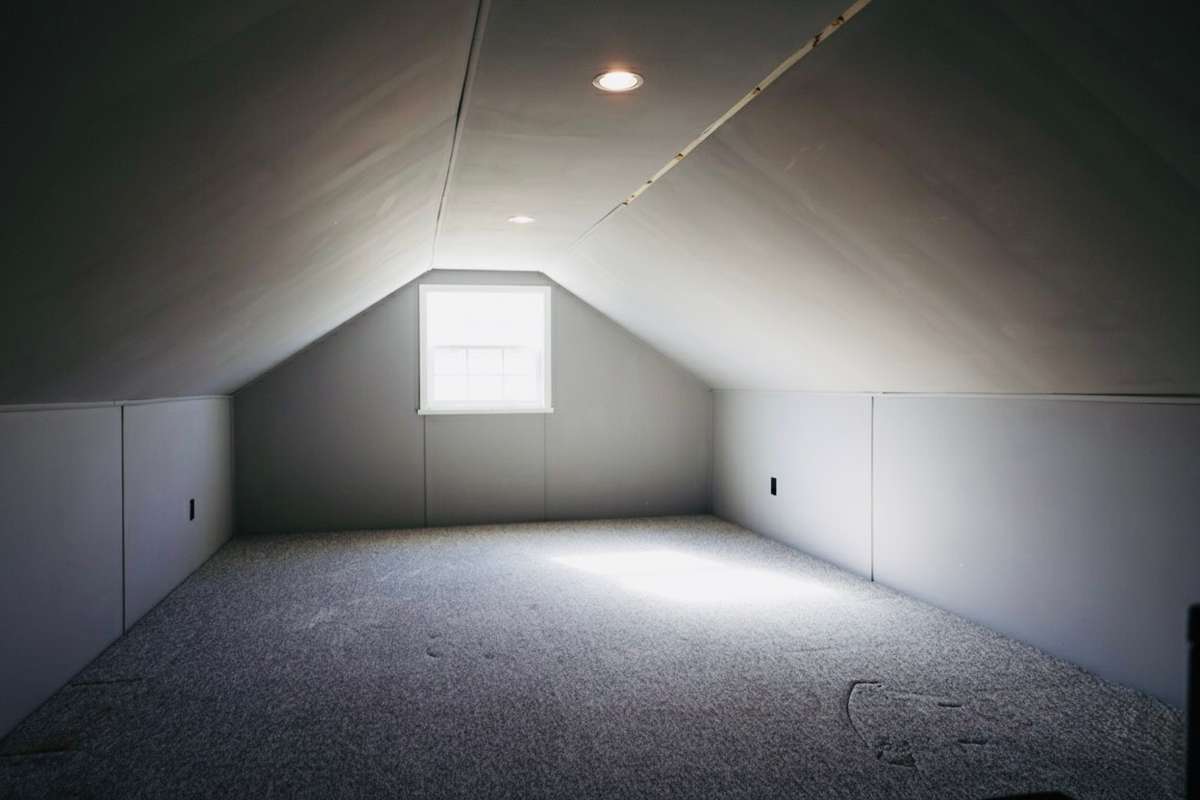Room above garage could be used as storage or for a flex room.