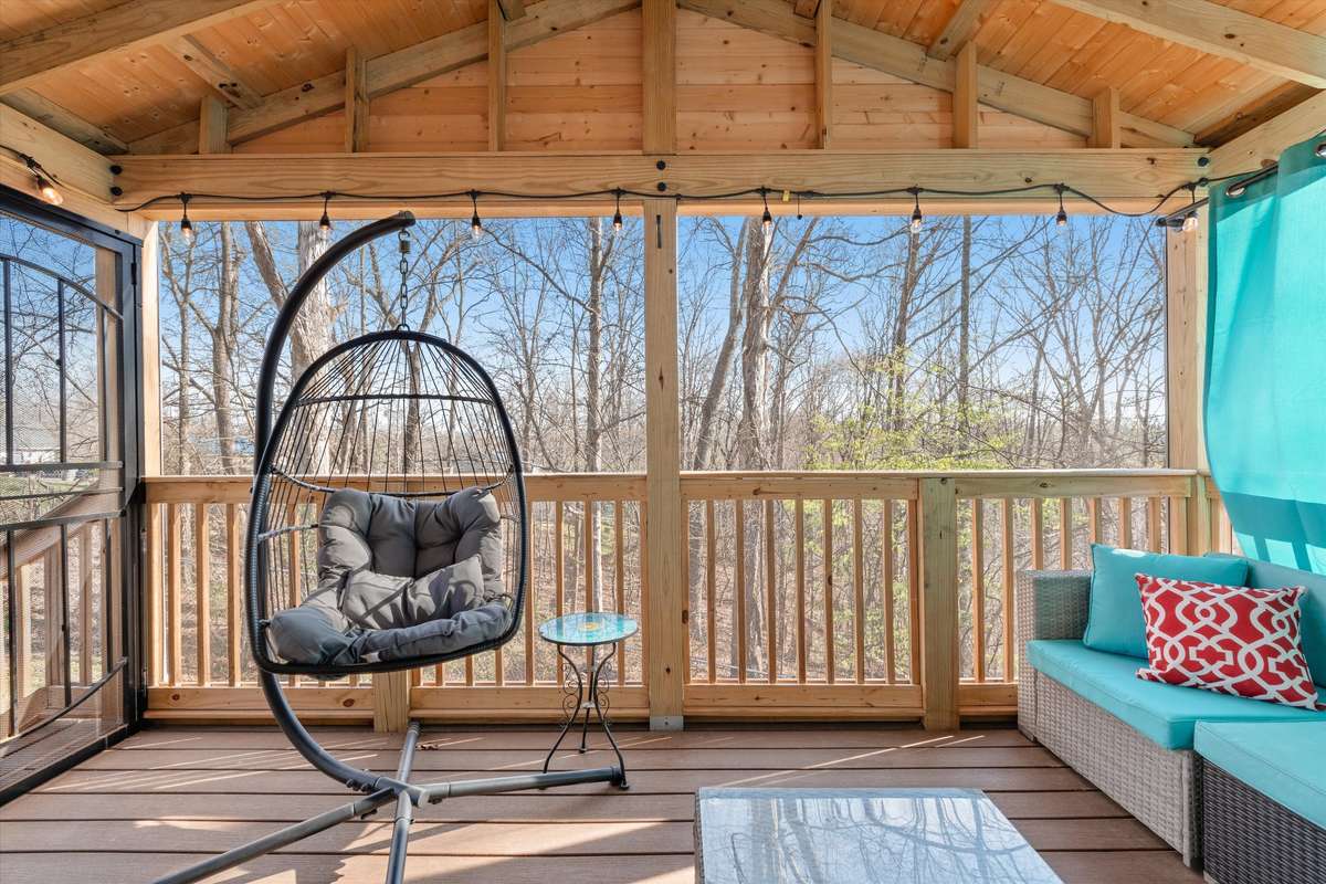 You'll spend lots of hours here on the screened-in porch