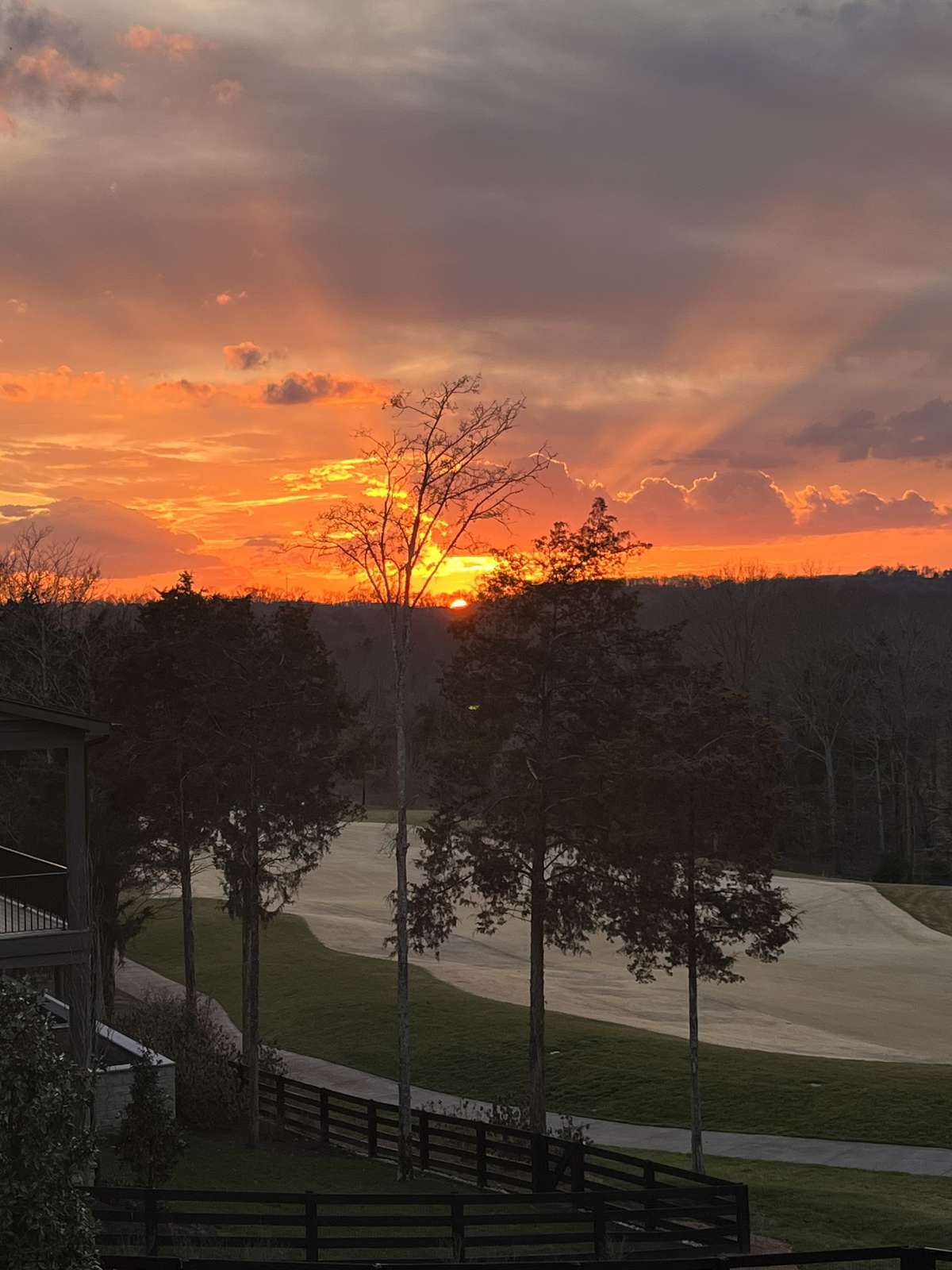 Sunset from the back patio