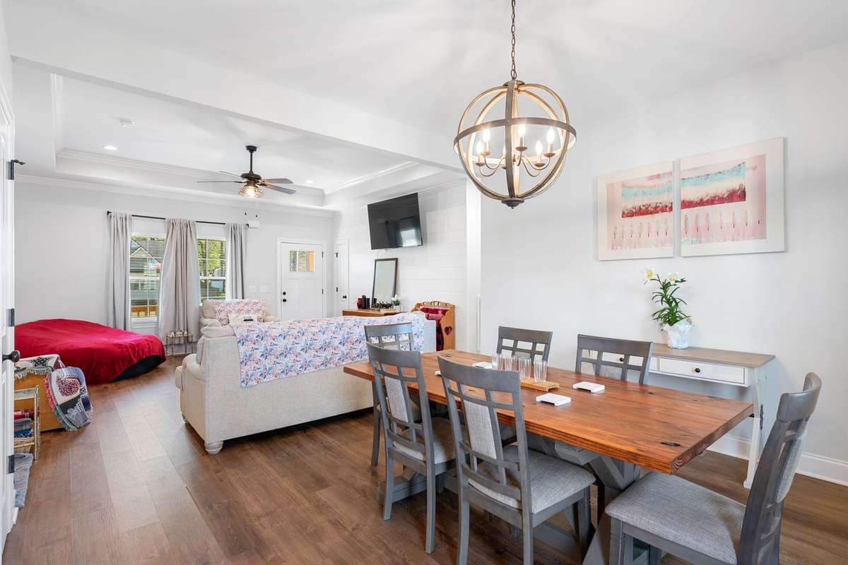 View from dining room into the living room.