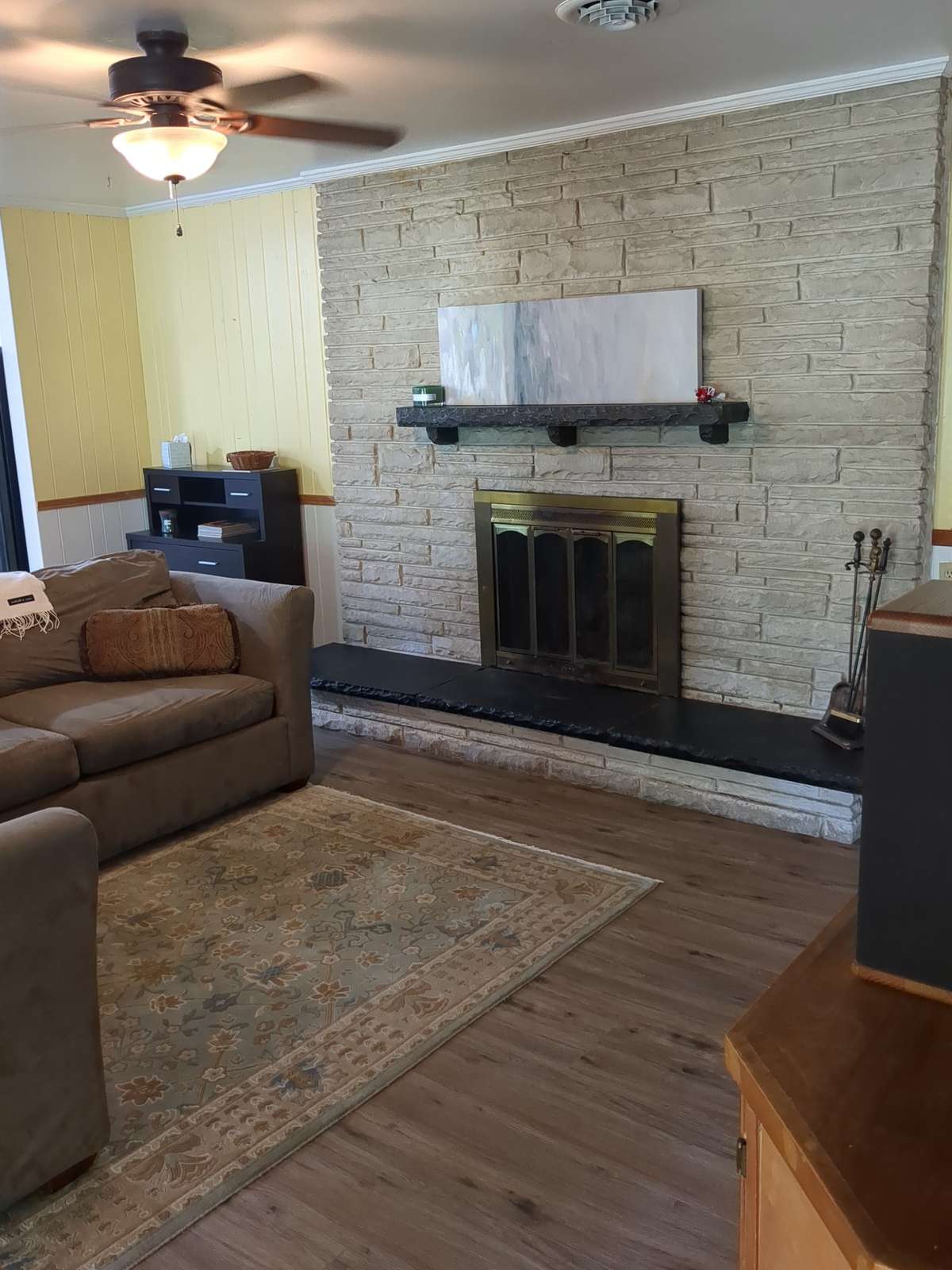...which includes a fireplace!