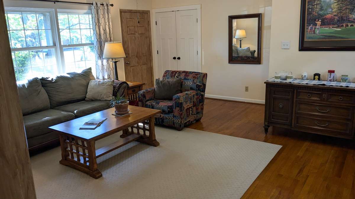 Once inside, you can enjoy your first living area...