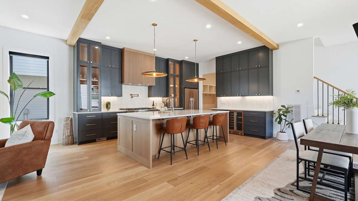 Luxe finishes throughout the kitchen