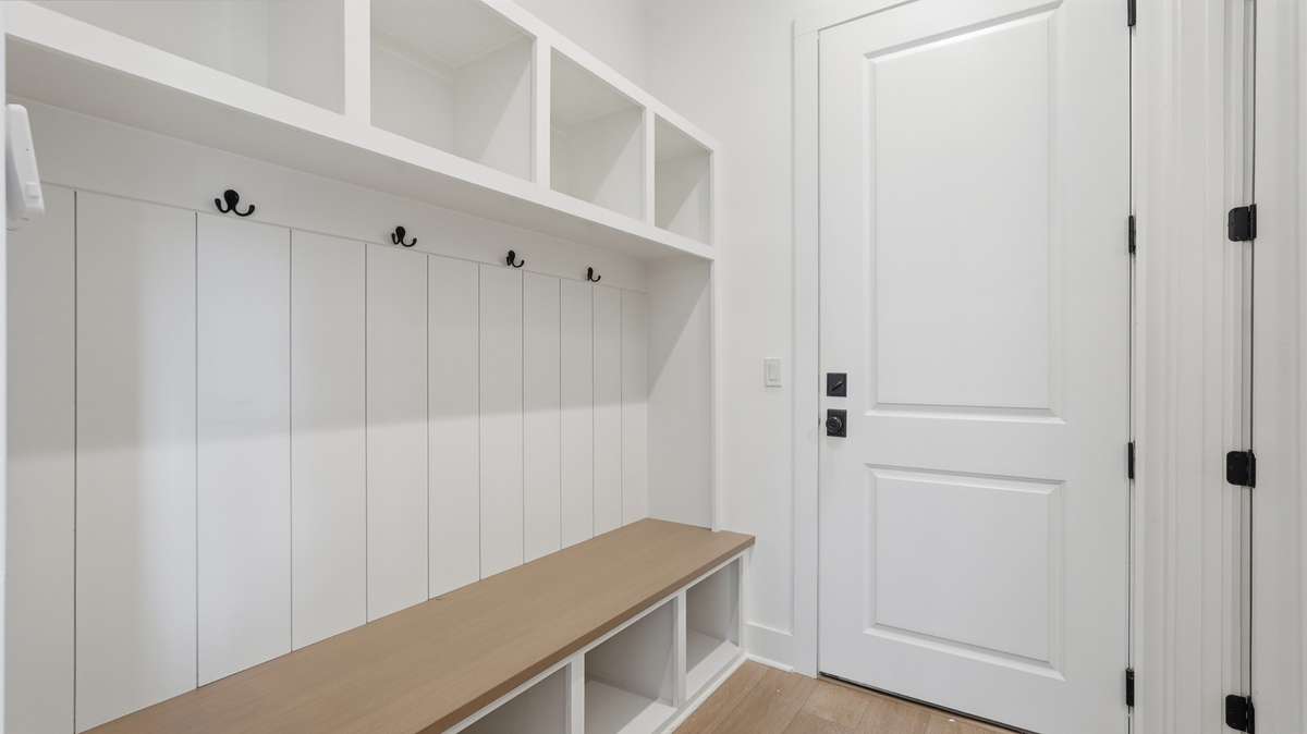 Mudroom through garage entry (large kitchen pantry off to the side)