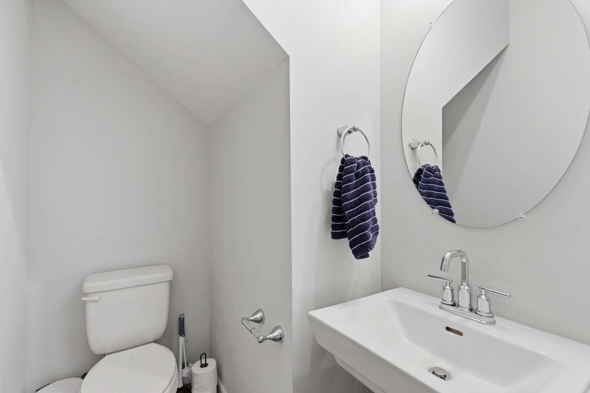 Great size half bathroom on first floor