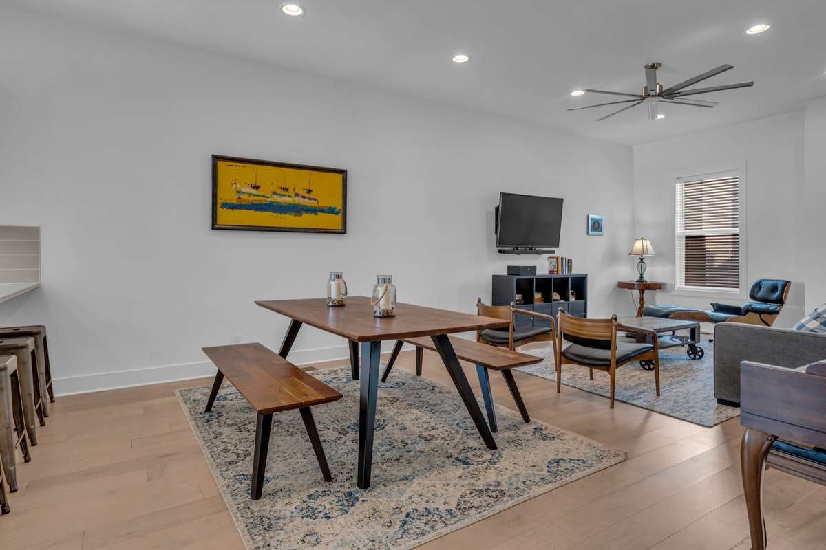 The dining space is spacious and not cramped like many new construction homes