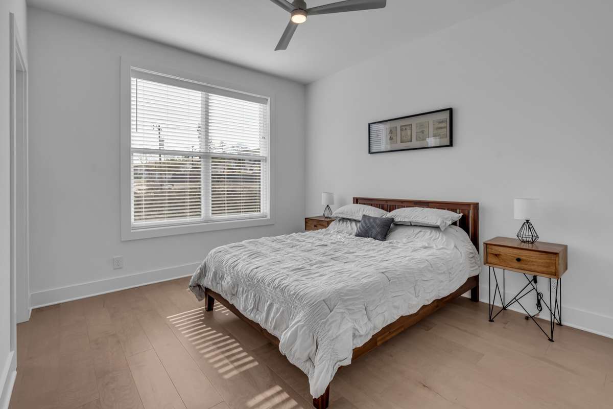 The third bedroom, on the top floor, is almost as large as the primary!