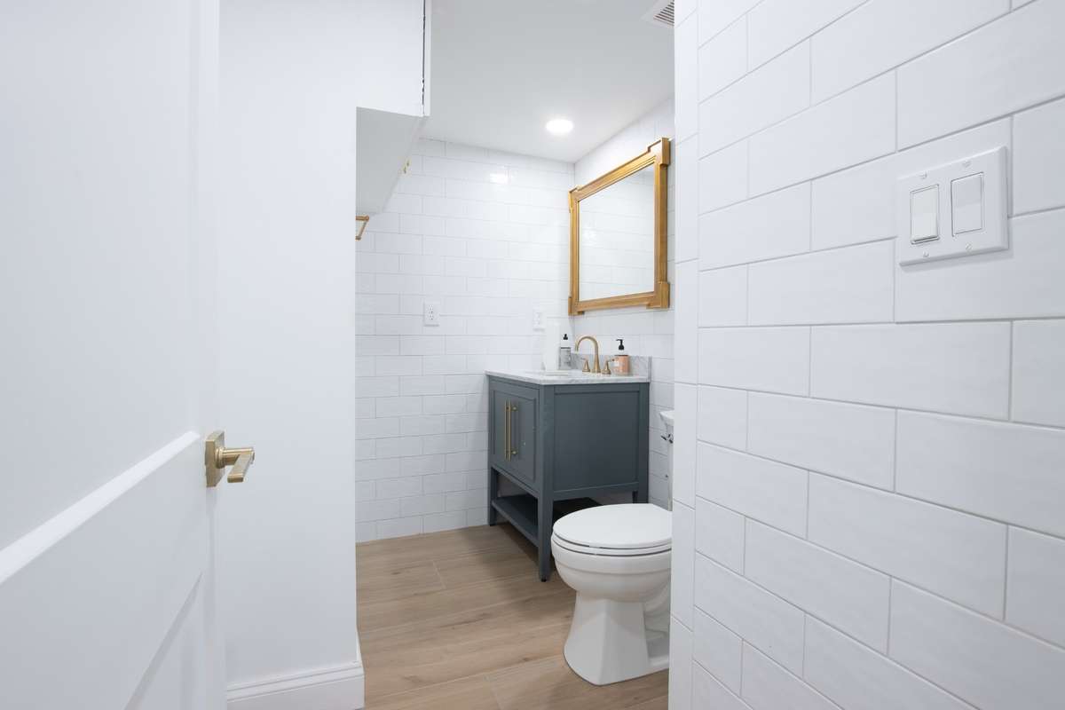 Playroom half bath