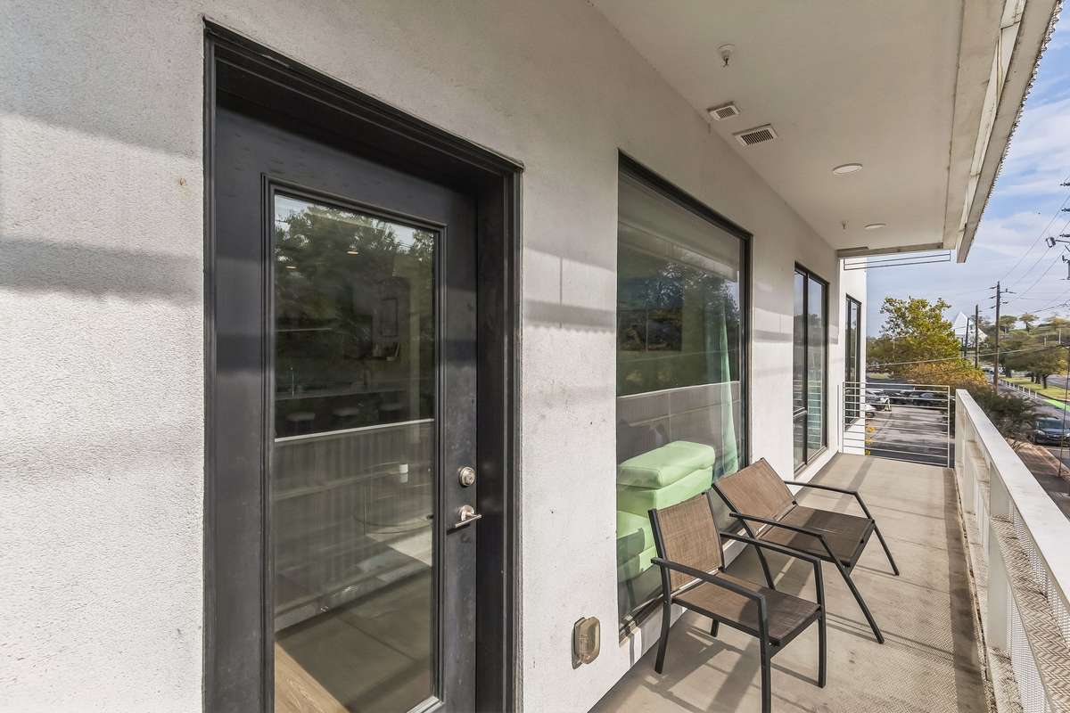 Balcony off of living room