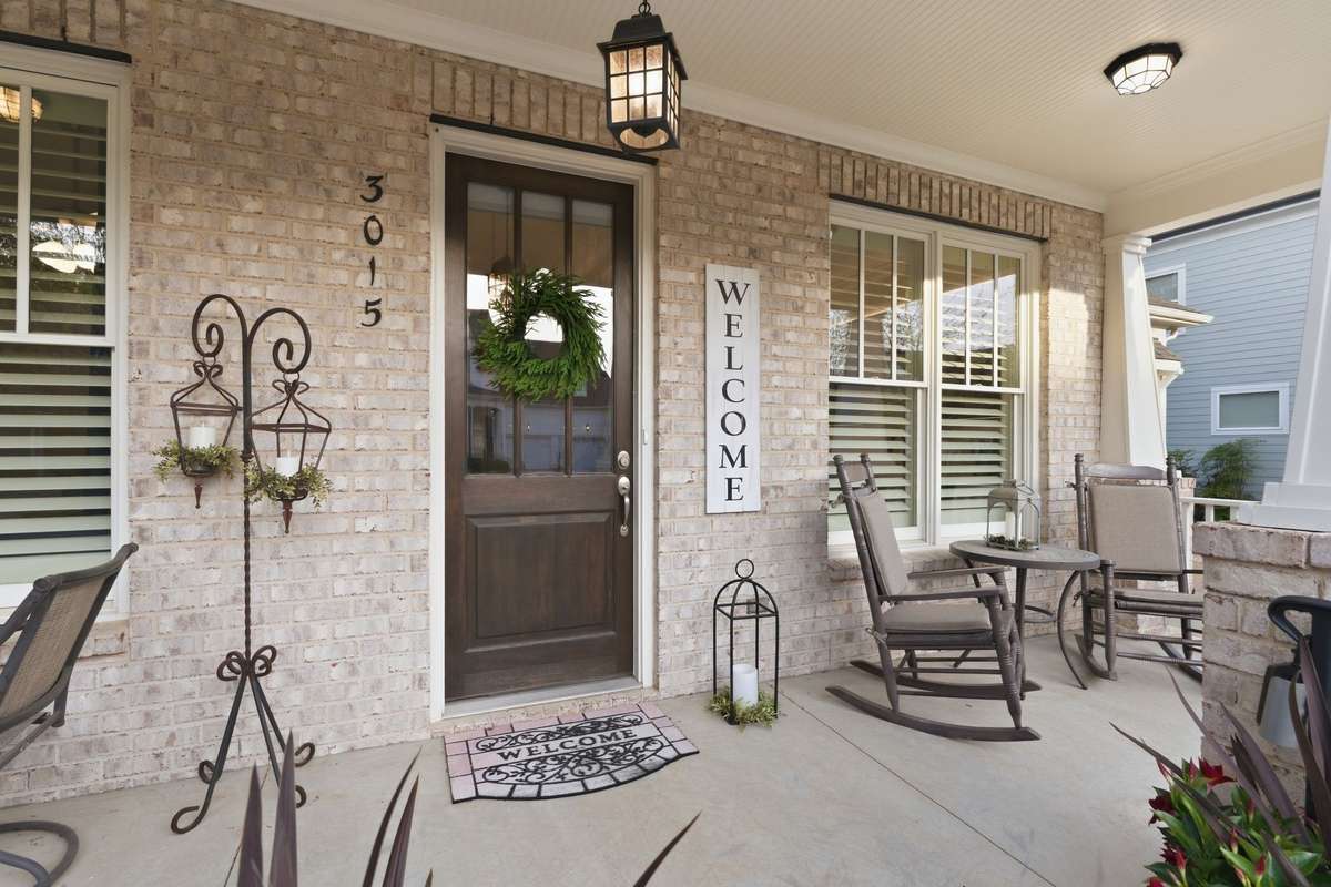Generously sized front porch.