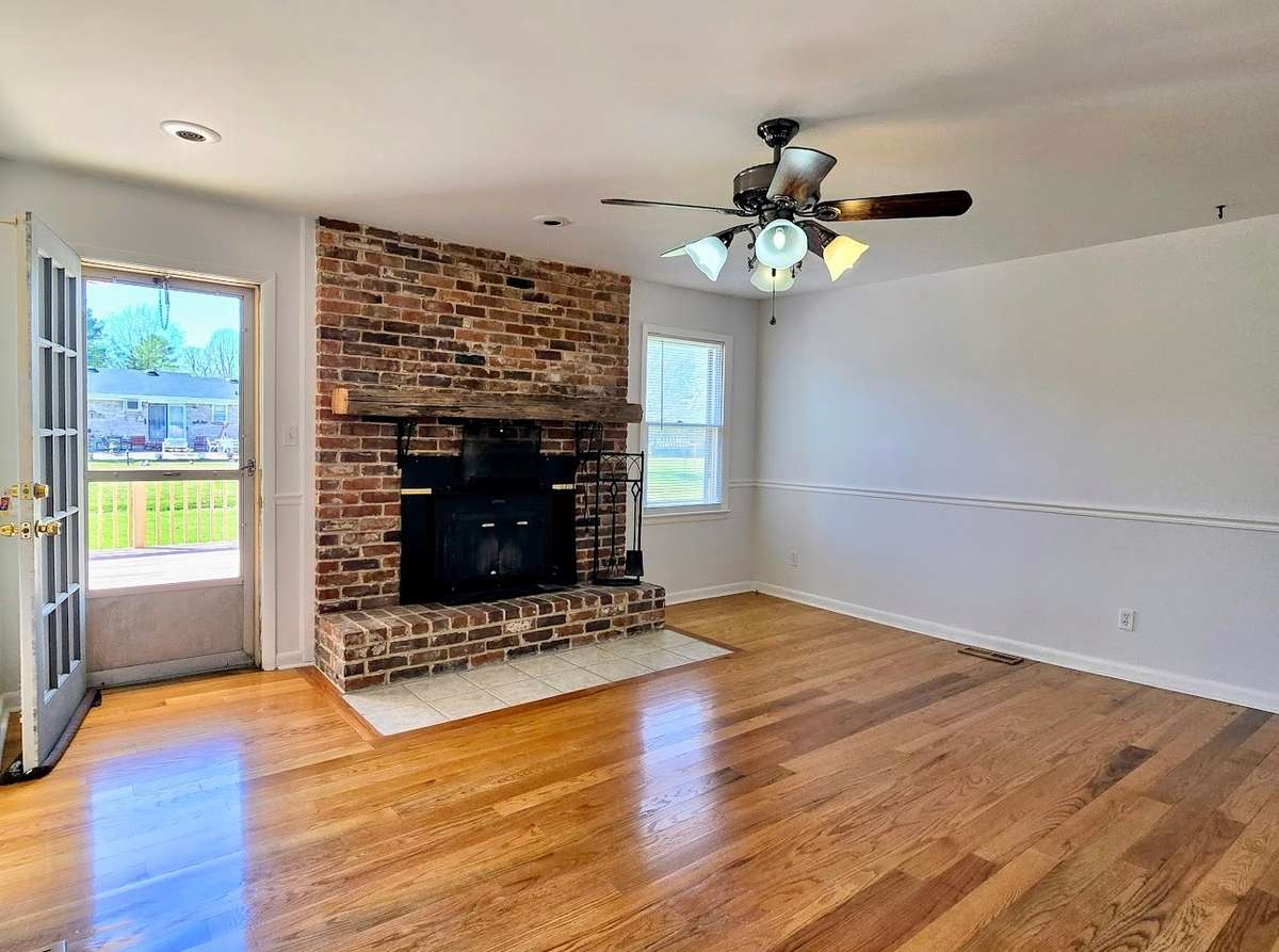 Family Room with heater insert.