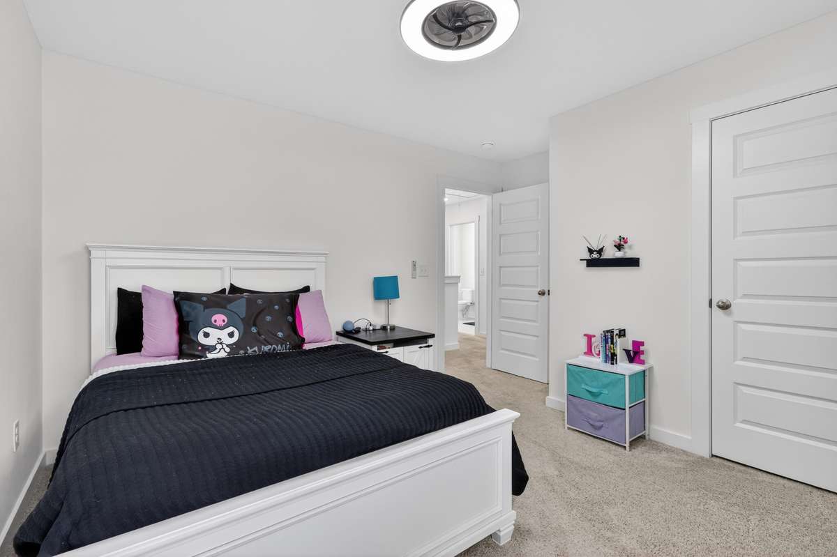 The secondary bedrooms offer space and natural light and also overlook the backyard!