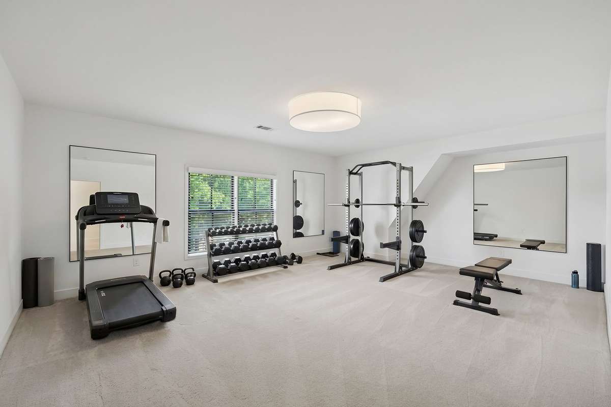 Flexible second-level room...(Virtually Staged as Home Gym)