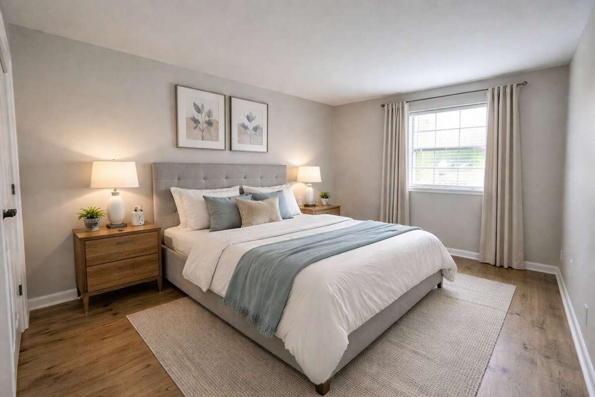 Primary Bedroom virtually staged