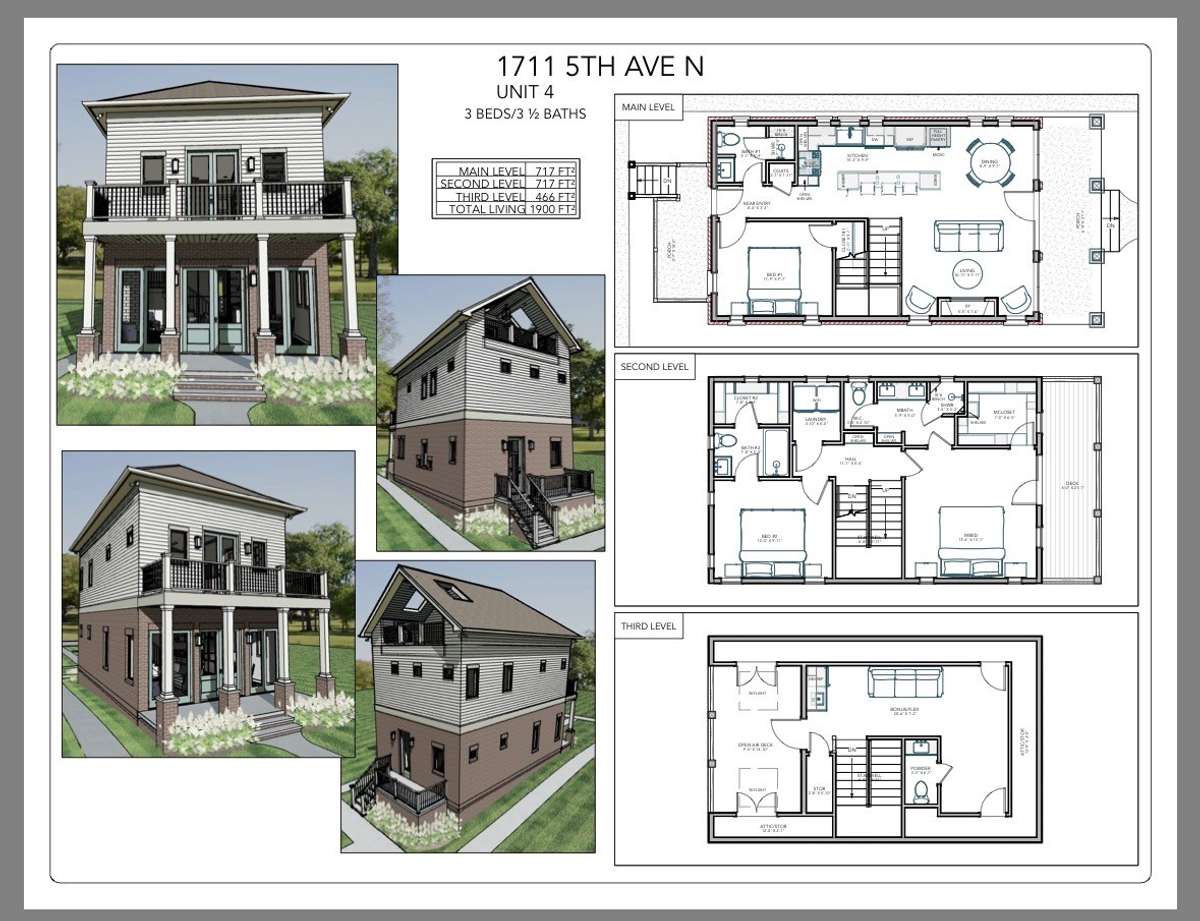Actual Floorplan and layout for Unit #4-professional pictures of Unit #4 coming soon