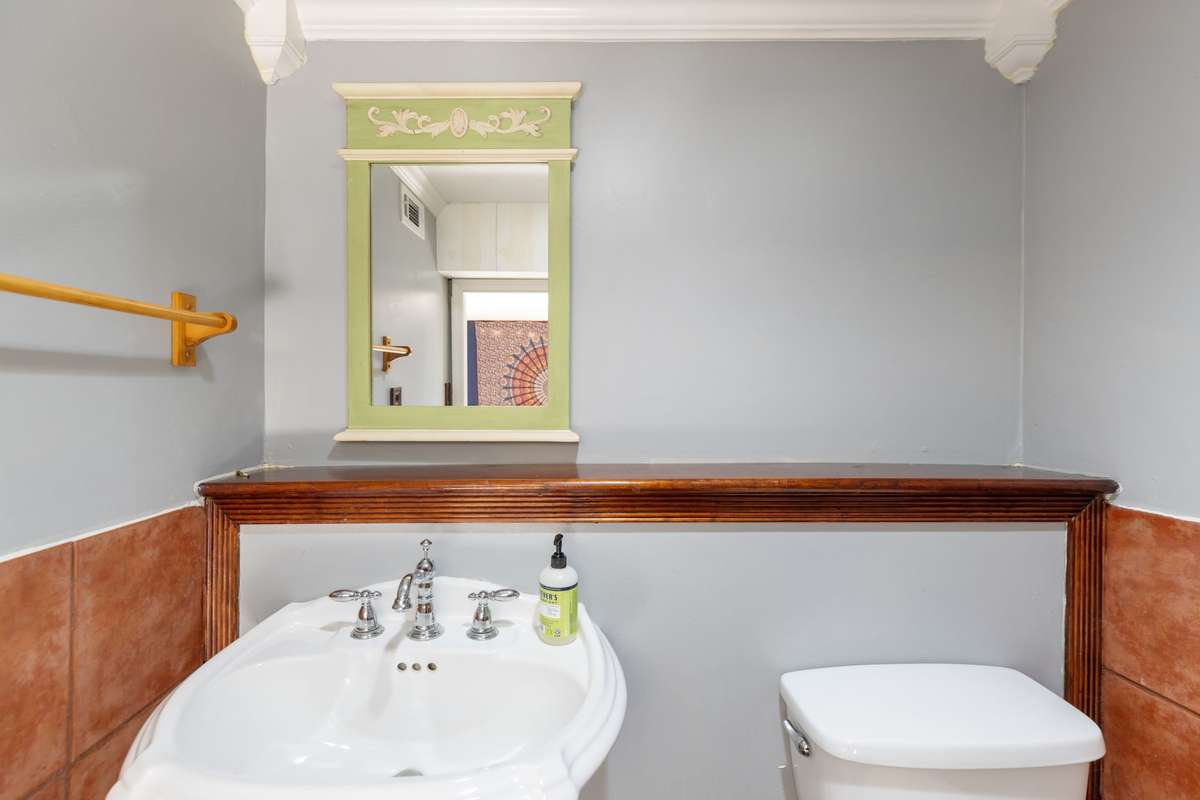 Half Bath in Finished Garage area