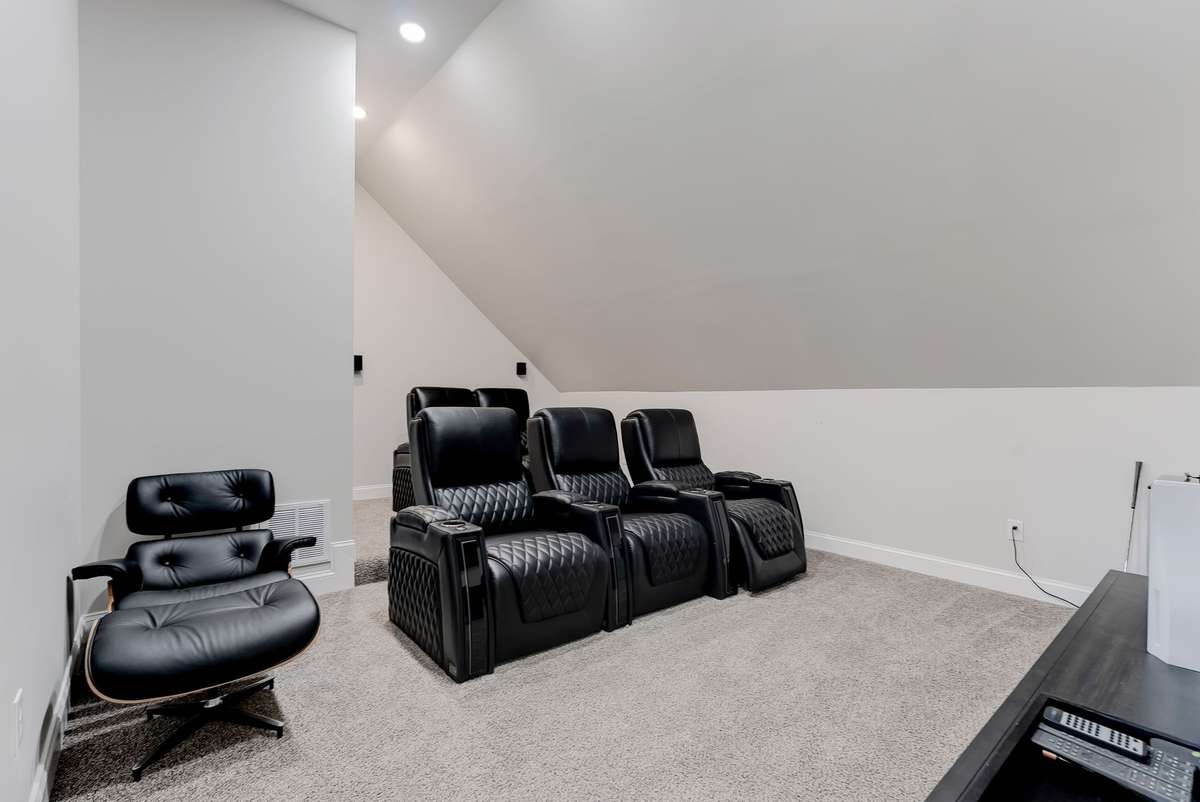 Flexible bonus space that can be used as a media room, playroom, gym, or second living area.