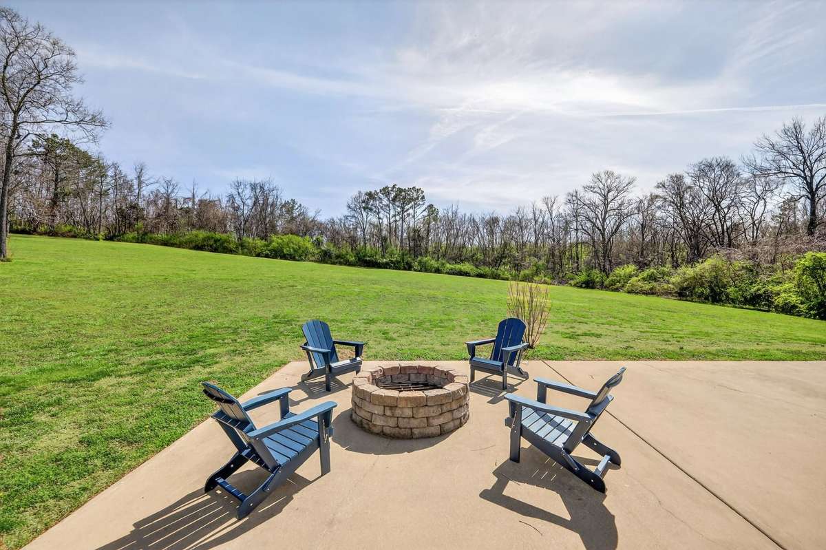 An outdoor firepit for those cool nights under the stars!