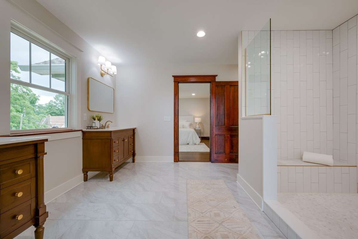 New Primary Bathroom Addition w/ Double Vanities
Quartz Countertops + All Tile