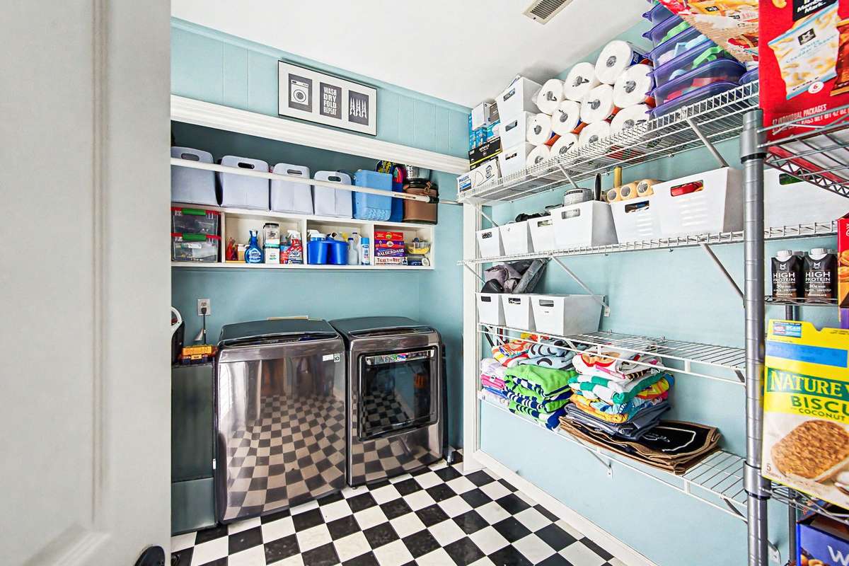 Conveniently located laundry space