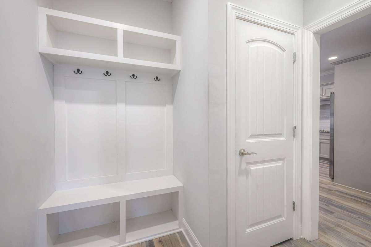 Drop zone with extra storage