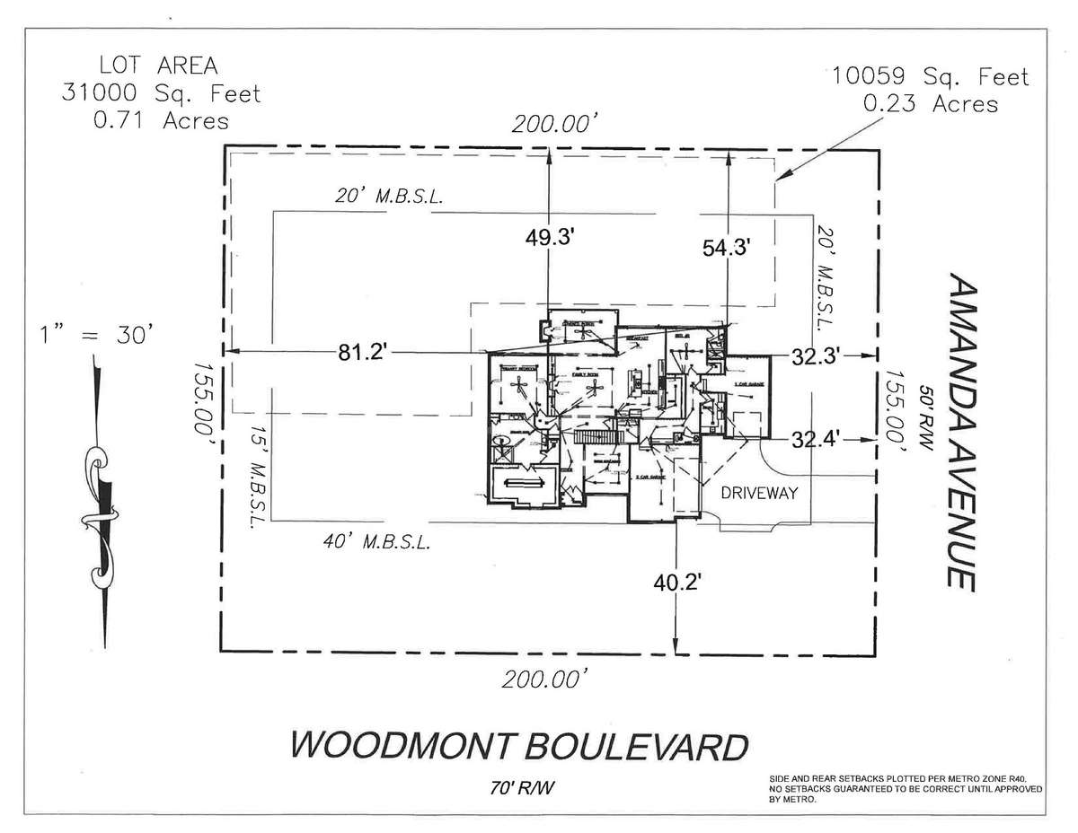 Conceptual Site Plan - home can be moved left or backwards
