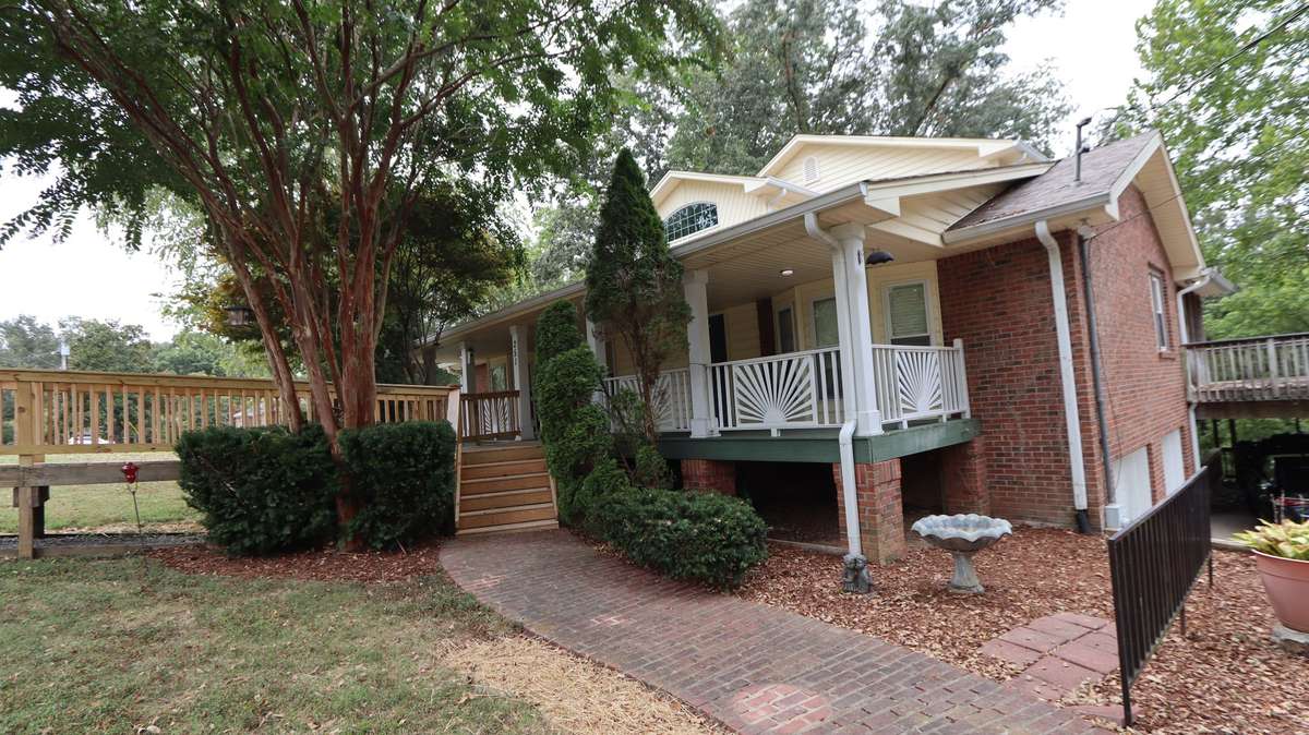 Sidewalk from driveway.