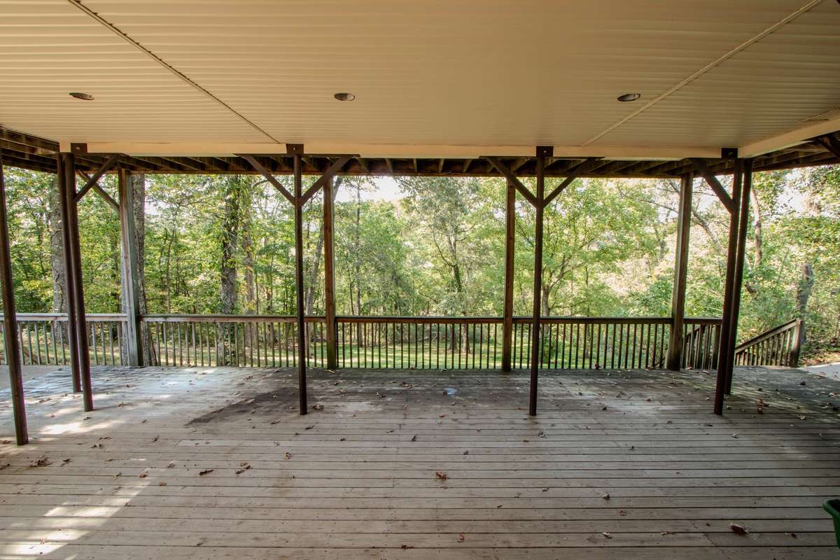 One of the covered patio/deck spaces. Huge!