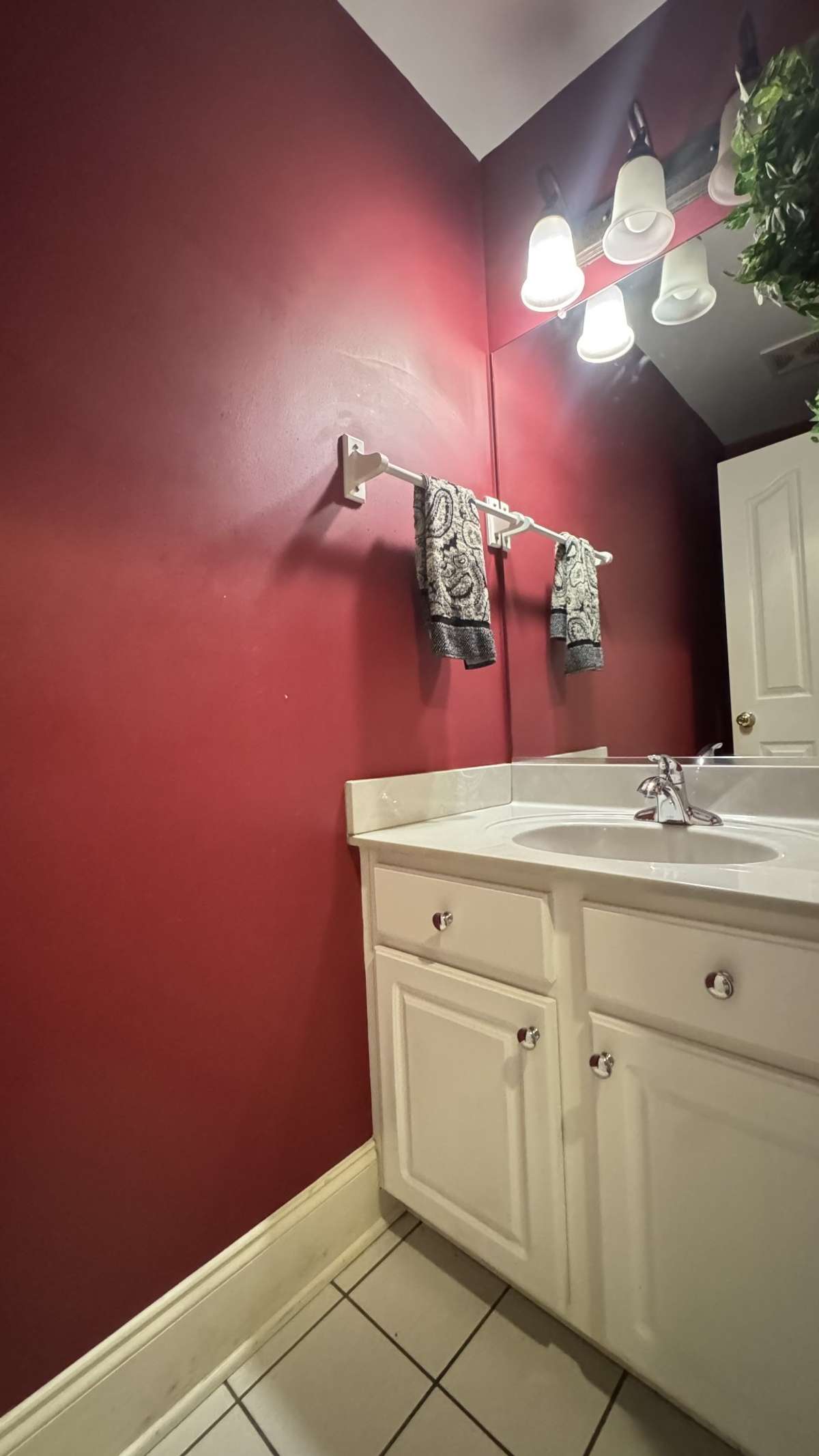 Half bath in hall way on main level.